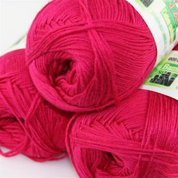 Multi-color optional Lot of 3 skeins Soft Natural Smooth Bamboo Cotton Yarn Knitting B274r