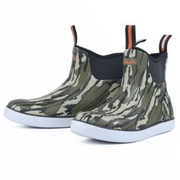 Rain Boots Women Rain Boots Light Trainer Fishing Boots Men Green Rain Ankle Boots Camouflage Casual Shoes Pvc High Top Sneakers Waterproof 230920