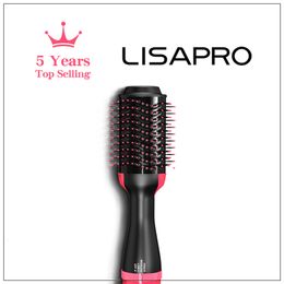 Hair Straighteners LISAPRO Air Brush One-Step Hair Dryer Volumizer 1000W Blow Dryer Soft Touch Pink Styler Gift Hair Curler Straightener 230921