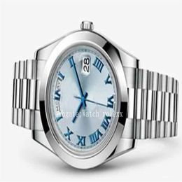 5 Star Super Mens Luxury Watches 228206 Platinum 40mm Day-Date Ice Blue Arabic Rare Dial Automatic Fashion Men's Watch Foldin294g