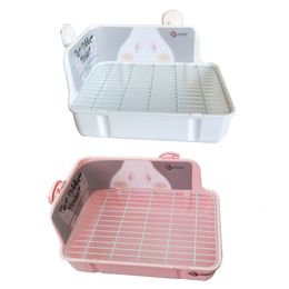 Small Animal Supplies Rabbit Litter Box Corner Pan Rectangular Toilet Potty Trainer 230920