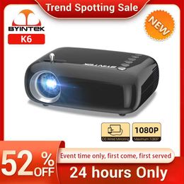 Projectors BYINTEK K6 Mini Projector Portable Home Theatre LCD Projector Full HD 720P 1080P Movie Video Big Screen Projector L230923