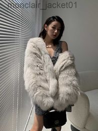 Women's Fur Faux Fur Winter Full Pelt Faux Fur Coat for Women Autumn Fashion Korean Style Warm Thick Warm Fur Jacket Beige with Fur Trim Hood Outwear J230921