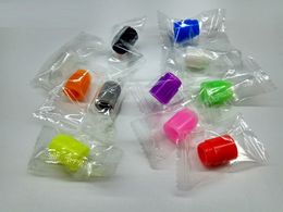 Colourful Mouthpiece Cover Rubber Test Caps 810 Wide Bore Silicone Disposable Drip Tip with Individual For TFV8 big Smoking Accessories
