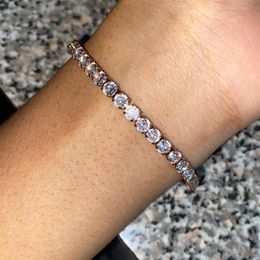 Link Chain 2021 Cubic Zirconia Tennis Bracelet For Women Men Exquisite Fashion Unisex Braclet Hip Hop Bracelets No Fade Jewelry215c