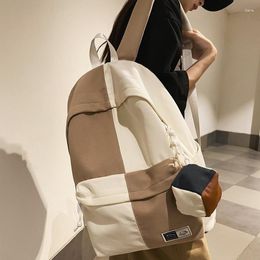 Backpack Fashion Women College Student Female Kawaii Nylon Laptop School Bag For Girl Patchwork Waterproof Travel Book