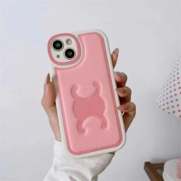 Designers Soft Iphone 14 Promax Case 14 13 12 11 Pro Max Plus Leather Phone Cases Candy Colour Phonecase Luxury Phone Cover Shell G239227PE-3