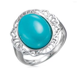 Cluster Rings Boseok Turquoise Rhodium Over Sterling Silver Ring