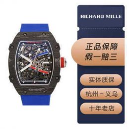 Luxury Watch Richarmilles Fiber Machinery Carbon Mechanical Titanium Metal Rm6702 World Famous Blue O6A4 L