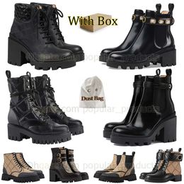 2023 Hot Top Martin Boot Lace-Up Ankle Boot Womens Desert Boot Combat Boot High Heel Knee High Leather Boot Platform Boots Snow Boots Rubber Boot With Box
