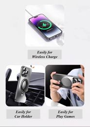 Frosted IPhone Case For IPhone 15 14 13 12 11 Pro Magnetic easy to Charge easy for Car Holder With Lens Protector Cover Gift for Christmas