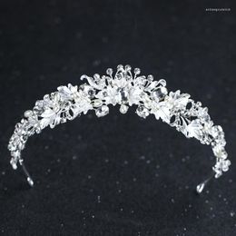 Hair Clips SLBRIDAL Handmade Vintage Baroque Rhinestones Crystal Wedding Tiara Bridal Crown Princess Bridesmaid Headpiece Accessories