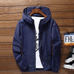 Men's Trench Coats ly Men Waterproof Wind Breaker Coat Zipper Hoodie Jacket Quick Drying Sport Outwear 230921
