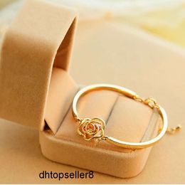 top Bangle Korean Black Enamel Camellia For Women Shine Crystal 5 Letter Bangles Bracelet Fashion Brand Wedding Jewelry Z093{category}