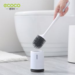 Toilet Brushes Holders ECOCO Toilet Brush Cleaning Tool Brush Bathroom Accessories Quick Drain Wall-mounted or Tloor-mounted Cleaning Brush 230921