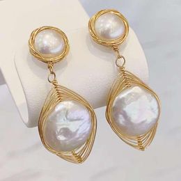 Dangle Earrings SGARIT Fine Jewelry 14K Gold Filled Natural Freshwater Pearl Fashion Jewellery Drop For Women