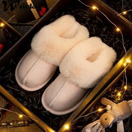 Slippers Winter Warm Home Fur Women Luxury Faux Suede Plush Couple Cotton Shoes Indoor Bedroom Flat Heels Fluffy 230921