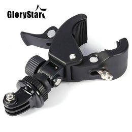 Other Camera Products GloryStar Black Bike Bicycle Motorcycle Handlebar Handle Clamp Bar Camera Mount Tripod Adapter For Gopro Hero 1 2 3 3 4 230920