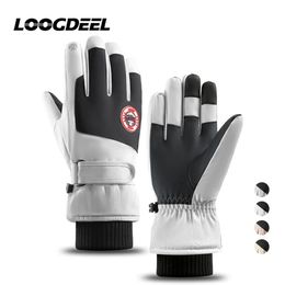 Ski Gloves LOOGDEEL Winter Snowboard Women Men Non slip Touch Screen Waterproof Motorcycle Riding Fleece Warmth Cycling 230920