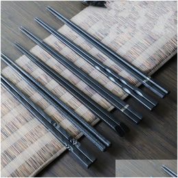 Chopsticks 1 Pair Japanese Alloy Non-Slip Sushi Food Sticks Chinese Gift Reusable 20221006 E3 Drop Delivery Home Garden Kitchen Dini Dhph5