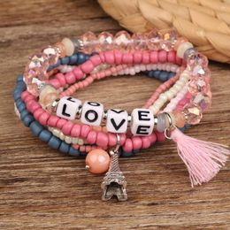 Strand Cross-border Ethnic Style Colorful Beaded Bracelet National Elements Chinese Students Art Hand Rope Jewelry Wholesale Women