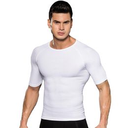 Body Shaper Men Body Slimming Tummy Abdomen Gynecomastia Underwear Men Compression T Shirt Bodybuilding Shapewear Corsets240m