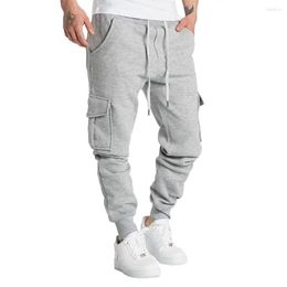 Men's Pants Casual Loose Man Cargo Joggers Workout Breathable Multi Pockets Elastic Sweatpants Sports Trousers Clothing For Men