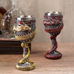Кружки креативный азиатский кубок с катушкой дракона, вино, ретро, пивная кружка, чашка викингов из нержавеющей стали, посуда для напитков, кофейные чашки, подарки на день рождения
