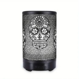 1pc 100ml/3.4oz 7 colors Creative Skull Essential Oil Diffuser - Metal Aromatherapy Ultrasonic Cool Mist Humidifier with LED Mood Light and Waterless Auto-Off