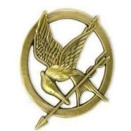 Movie The Hunger Games Mockingjay Pin Gold Plated Bird and Arrow Brooch Gift340d