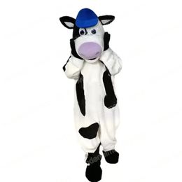 Performance Black And White Cow Mascot Costumes Carnival Hallowen Gifts Unisex Adults Fancy Games Outfit Holiday Outdoor Advertising Outfit Suit