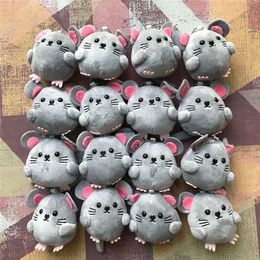 Plush Dolls 16PCS 6CM Mouse Small Plush Toy Pendant Plush Soft Stuffed Gift 230921