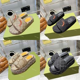 Brand Sandals Dupe AAAAA Slippers Thick Bottom Flat Embroidery Printed Sandal Women Mens Slipper Slide Flip Flops Rubber High Heel Dayremit