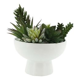 Reptile Supplies Artificial Mixed Succulent Pants in Ceramic Bowl Planter Aquarium decoration tank accessories Lizard hide Tortoise Lizar 230920