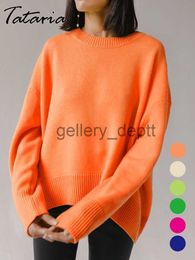 Women's Sweaters Basic Oversize Sweaters for Women Autumn Rose Red Knitted Pullover Top Candy Colours Winter Warm Soft O Neck Women's Baggy Jumper J230921