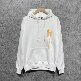 Early Autumn Hooded Sweater New Trend Personalised Hand-Painted Printing Flow Paint Heavy Terry Couple Style