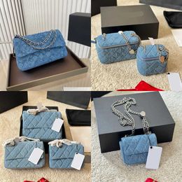 6 STYLES camellia designer women denim Cross Body chain purse embroidery Jacquard evening bags Diagonal Strap s Square Bag 230915