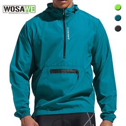 Cycling Jackets WOSAWE Men's Cycling Hoodies Jacket Waterproof cortavientos ciclismo hombre MTB Bike Hooded Jackets Bicycle Windbreaker M-3XL 230921