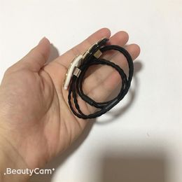 3 5X2 5CM Good quality fashion black and white rubber bands C hair ring detachable double layer head rope for ladies collection Je288b