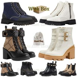 Authentic Boots Womens Ankle Boots Martin Boots Zipper Desert Boot Combat Boot Lace-Up Boot Leather Boot Rubber Boot Platform Heel Oxford Shoe High Heel With Box