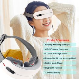 Eye Massager Electric Rotating Kneading Fatigue Relieve Warm Compress Therapy Music Protection Anti Wrinkle 230920