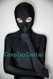 Catsuit Costumes Open Eyes Catsuit High Quality Spandex Fullbody Zentai Suit Freeshipping Cosplay Bodysuit for Halloween