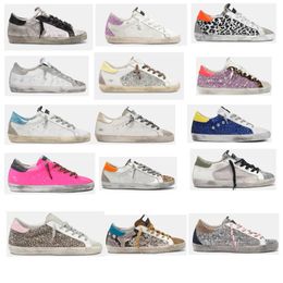 Designer Casual Shoes Star Sequined leopard print camo print Luxury Italy Classic White Do-old Dirty Designer Women Men Sneakers