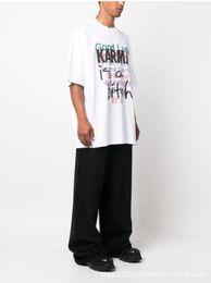 2023ss Vetements t-shirts VTM Oversized T-shirt for Good Luck Letter Graffiti Print Oversize Fashion Men Casual Mens Loose Tee