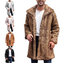 Мужские куртки Роскошные искусственные поверхностные знания Пальто Мужской утепленный кардиган Все зимние пальто для мужчин Нечеткие длинные