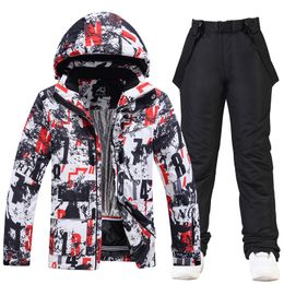 Skiing Suits Waterproof Snow Suit for Men Windproof Costumes Snowboarding Clothing Ski Sets Winter Jackets Pants Male 30 Warm 230920