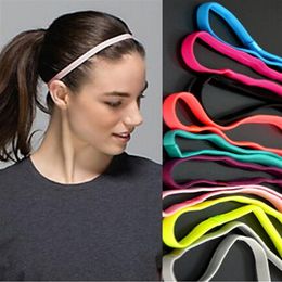 Women Softball Sports Elastic Headbands Yoga Fitness Elastic Rubber Hair Band Anti-Slip Hair Accessories Bandage 50pcs lot217L