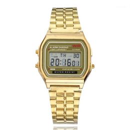 Wristwatches Gold Silver Women Men Watch Led Digital Watches Square Women's Dress Sports Ladies Clock Hodinky Relogios Femini264M