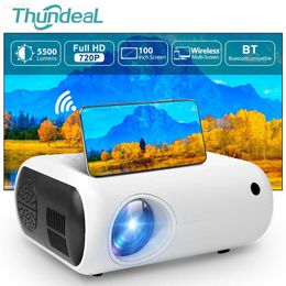 Projectors Thundeal TD50 Mini Projector Portable Home Theatre 3D WiFi Projector Full HD 720P 1080P IOS Android Phone Movie Video Beamer L230923