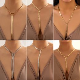 Long thin chain gold pendant set necklace layered necklaces for women silver link Designer fine jewelry couple Christmas Party Wedding engagement cool girls gifts
